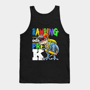 Rawring into Pre-K Dinosaur Back to School  s Gift Tank Top